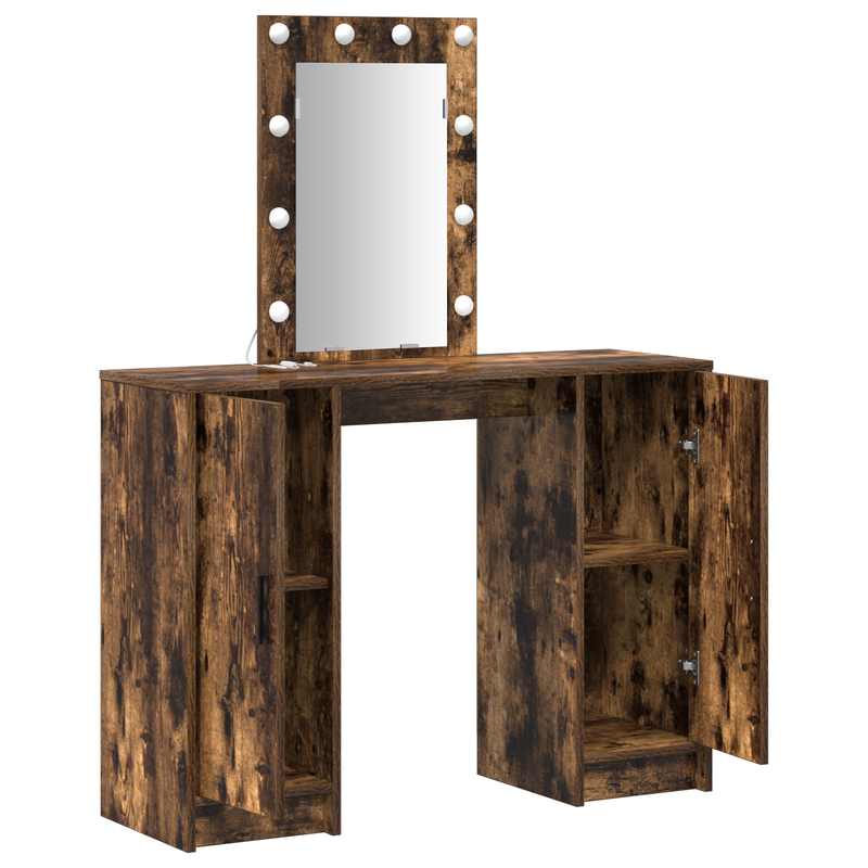 vidaXL Öltözködőasztal tárolóval Barna 102 x 33 x 135 cm Faanyag