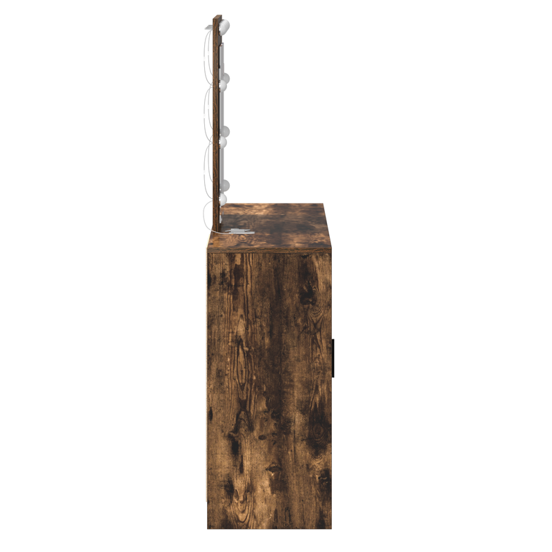 vidaXL Öltözködőasztal tárolóval Barna 102 x 33 x 135 cm Faanyag