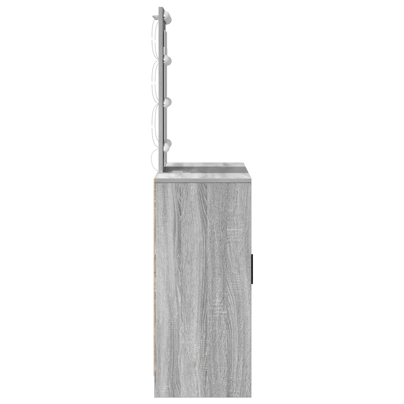 vidaXL Öltözködőasztal tárolóval Szürke 102 x 33 x 135 cm Faanyag