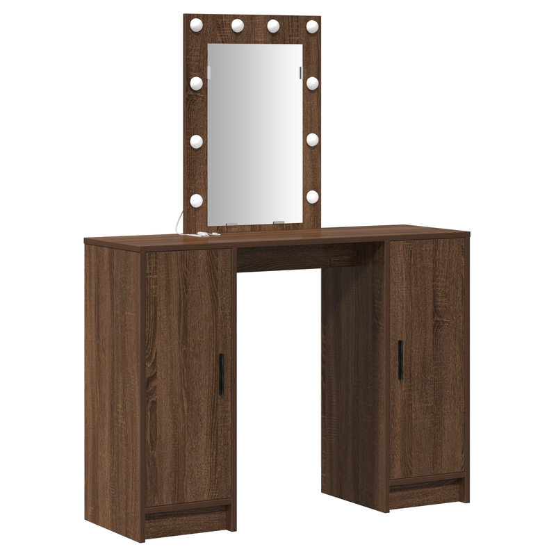 vidaXL Öltözködőasztal tárolóval Barna 102 x 33 x 135 cm Faanyag