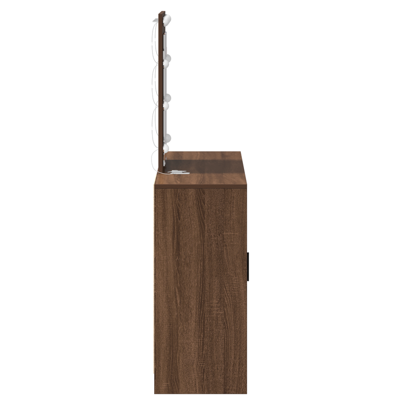 vidaXL Öltözködőasztal tárolóval Barna 102 x 33 x 135 cm Faanyag