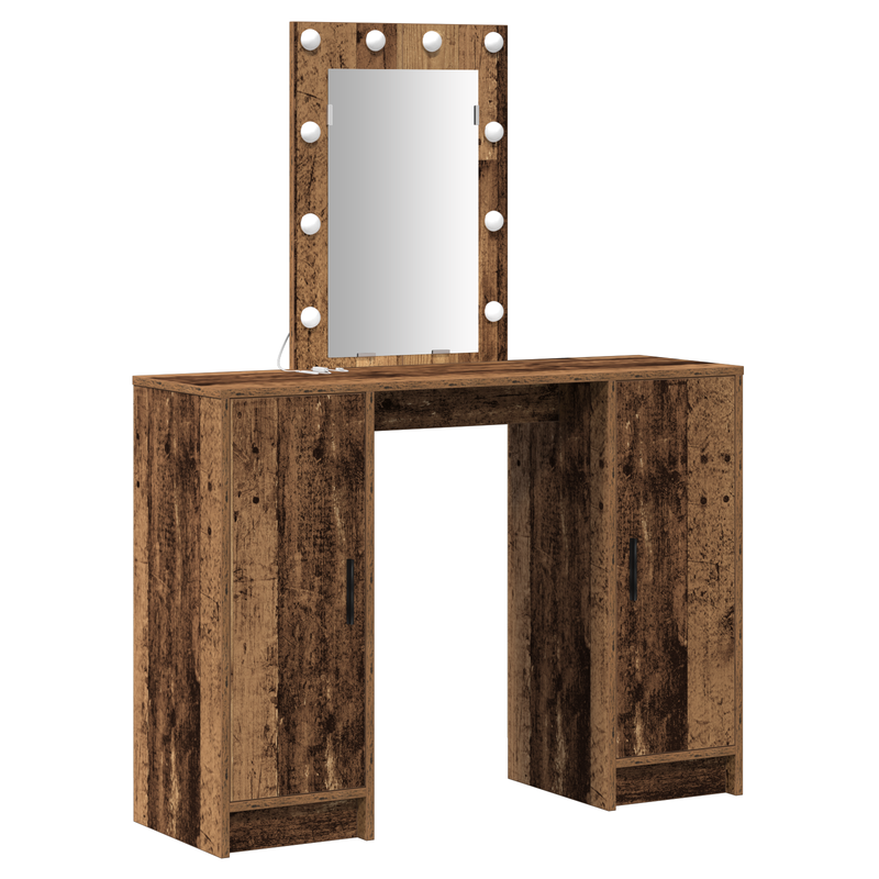 vidaXL Öltözködőasztal tárolóval Barna 102 x 33 x 135 cm Faanyag