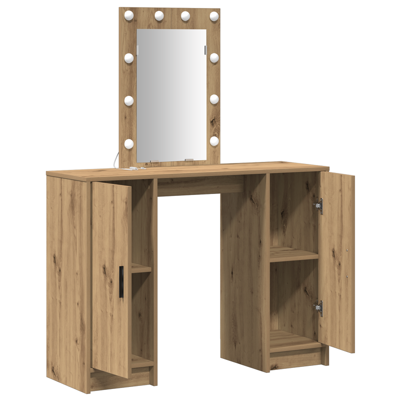 vidaXL Öltözködőasztal tárolóval Barna 102 x 33 x 135 cm Faanyag