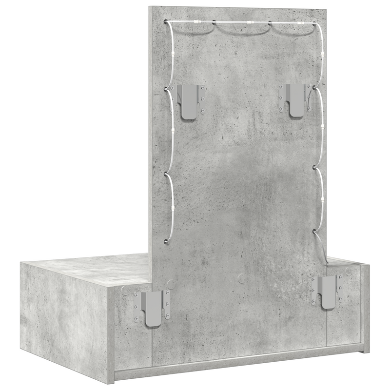 vidaXL Öltözködőasztal fiókkal tükörrel Szürke 60 x 40 x 70 cm Faanyag
