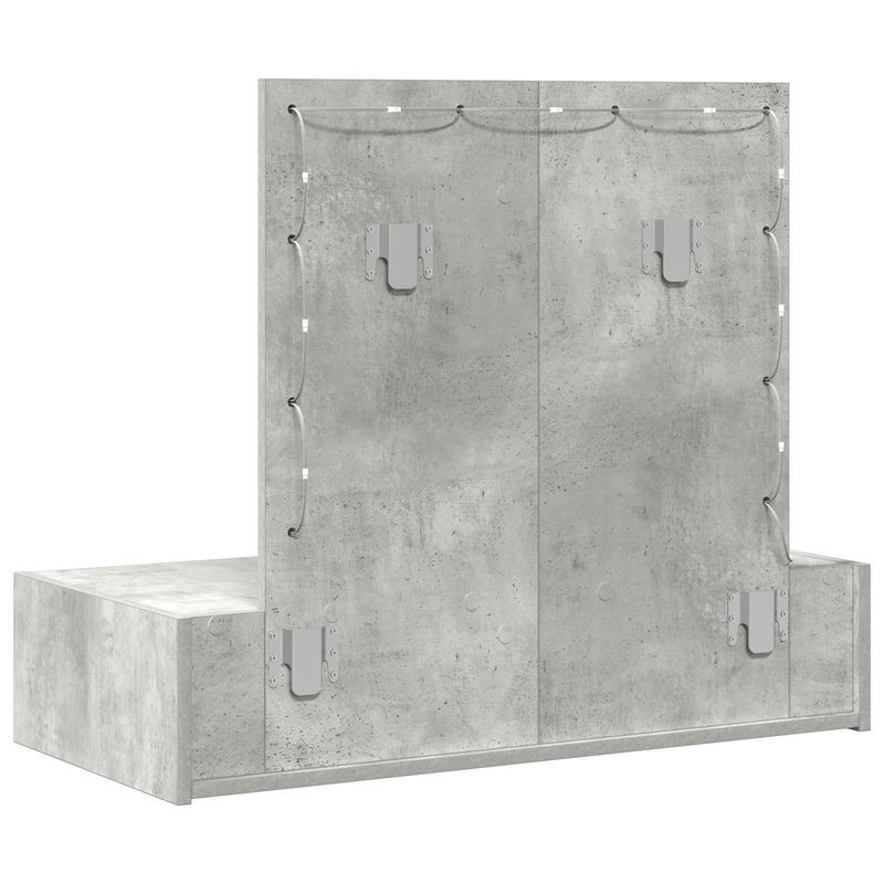 vidaXL Öltözködőasztal fiókkal tükörrel Szürke 83 x 40 x 70 cm Faanyag