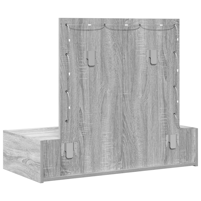 vidaXL Öltözködőasztal fiókkal tükörrel Szürke 83 x 40 x 70 cm Faanyag
