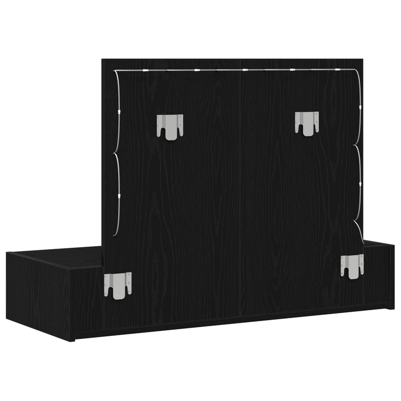 vidaXL Öltözködőasztal fiókkal Fekete 100 x 40 x 70 cm Faanyag