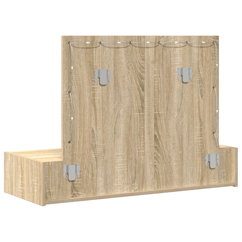 vidaXL Öltözködőasztal fiókkal tükörrel Barna 100 x 40 x 70 cm Faanyag
