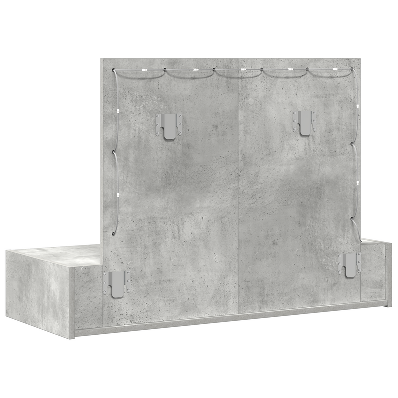 vidaXL Öltözködőasztal fiókkal Szürke 100 x 40 x 70 cm Faanyag