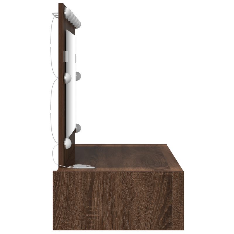 vidaXL Öltözködőasztal fiókkal tükörrel Barna 100 x 40 x 70 cm Faanyag