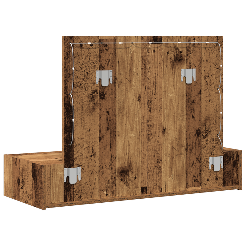 vidaXL Öltözködőasztal fiókkal tükörrel Barna 100 x 40 x 70 cm Faanyag