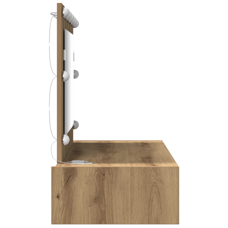 vidaXL Öltözködőasztal fiókkal tükörrel Barna 100 x 40 x 70 cm Faanyag