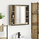 vidaXL Tükörszekrény polcokkal Sonoma tölgy 60 x 16 x 60 cm Faanyag