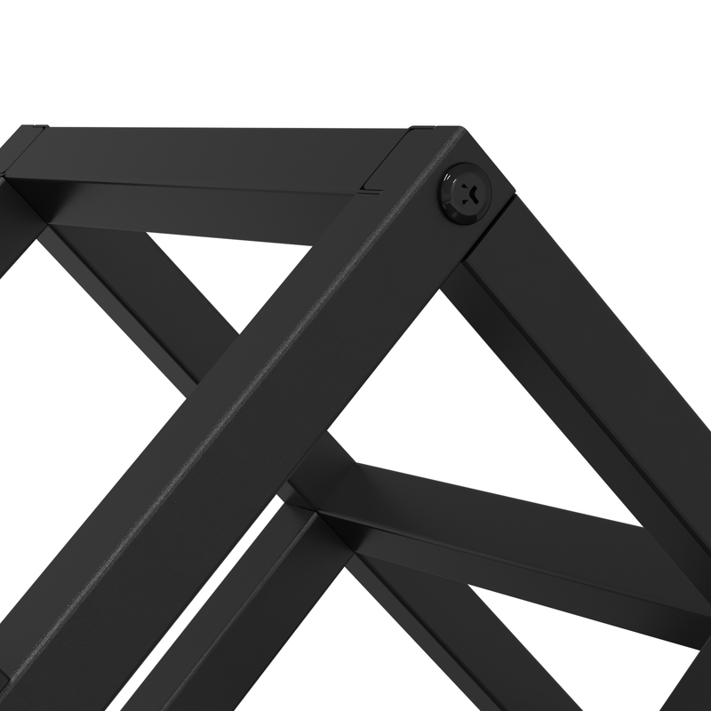 vidaXL Borágas Fekete 63 x 16.5 x 25 cm Porszórt acél