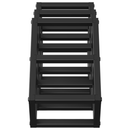 vidaXL Borágas Fekete 63 x 16.5 x 25 cm Porszórt acél