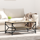 vidaXL Dohányzóasztal Sonoma tölgy 90 x 50 x 40 cm Műszaki fa és acél