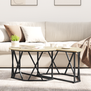 vidaXL Dohányzóasztal Sonoma tölgy 80 x 80 x 42 cm Műszaki fa és acél