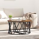 vidaXL Dohányzóasztal Füstölt tölgy 80 x 80 x 42 cm Műszaki fa és acél
