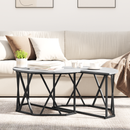 vidaXL Dohányzóasztal Szürke Sonoma 80 x 80 x 42 cm Műszaki fa és acél
