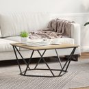 vidaXL Dohányzóasztal Sonoma tölgy 80 x 80 x 45 cm Műszaki fa és acél
