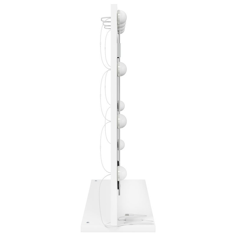 vidaXL Toalett Tükör Fehér 60 x 55 x 18 cm Megmunkált fa és üveg