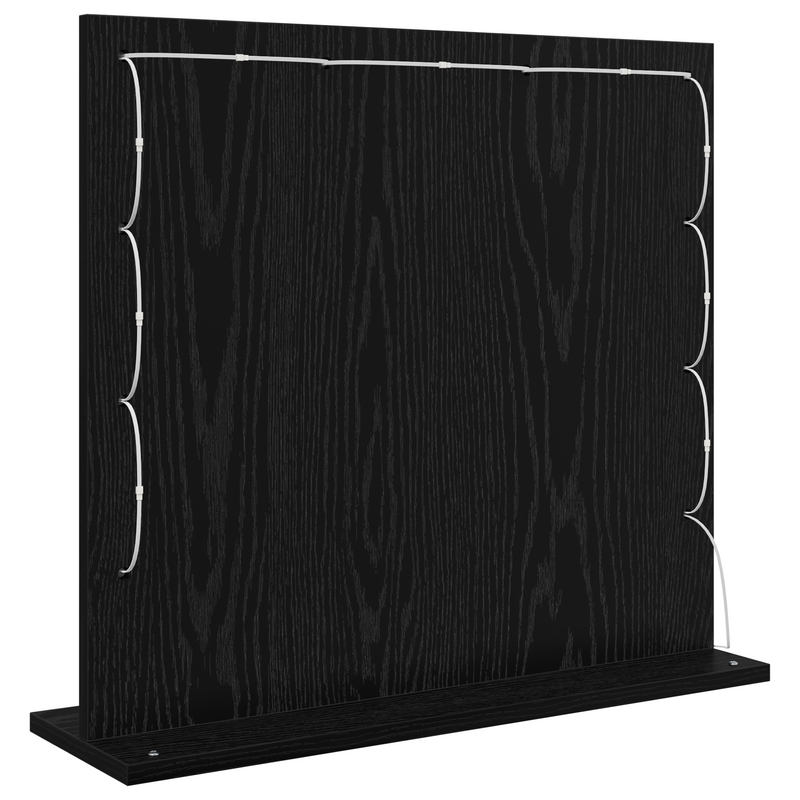 vidaXL Toalett Tükör LED -es lámpákkal Fekete tölgy 60 x 55 x 18 cm