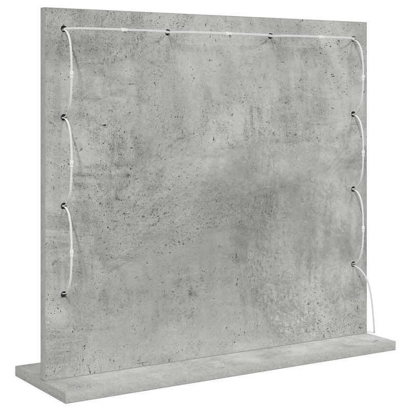vidaXL Toalett Tükör LED -es lámpákkal Beton Szürke 60 x 55 x 18 cm