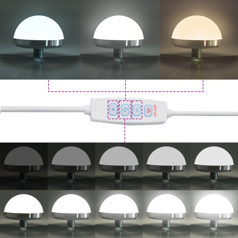 vidaXL Toalett Tükör LED -es lámpákkal Füstölt tölgy 60 x 55 x 18 cm