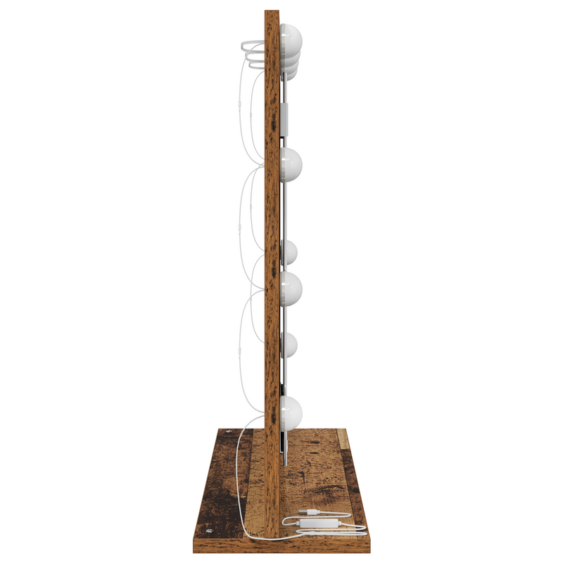 vidaXL Toalett Tükör Öreg fa 60 x 55 x 18 cm Megmunkált fa és üveg