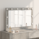 vidaXL Toalett Tükör Beton Szürke 80 x 55 x 18 cm Üveg és mérnöki fa