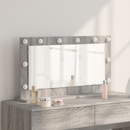 vidaXL Toalett Tükör Szürke Sonoma 80 x 45 x 18 cm Üveg és mérnöki fa