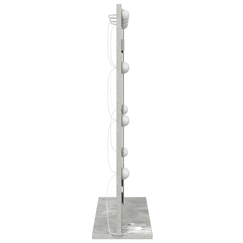vidaXL Toalett Tükör LED -es lámpákkal Beton Szürke 70 x 50 x 18 cm