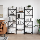 vidaXL Könyvespolc Fekete tölgy 156 x 25 x 167 cm Faanyag