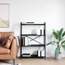 vidaXL Könyvespolc Fekete tölgy 80 x 30 x 120 cm Faanyag