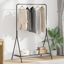 vidaXL Ruhafogó tárolóval Fekete 100 x 56 x 154 cm Acél