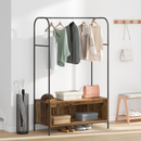 vidaXL Ruhafogó tárolóval Barna Tölgy 100 x 44 x 160 cm Faanyag