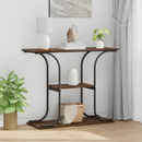 vidaXL Konzolasztal polcokkal Füstölt tölgy 101 x 35 x 80,5 cm Faanyag
