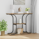 vidaXL Konzolasztal polcokkal Artisan tölgy 101 x 35 x 80,5 cm Faanyag