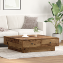 vidaXL Dohányzóasztal Öreg fa 90 x 90 x 28 cm Faanyag