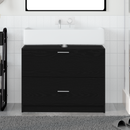 vidaXL Fürdőszoba Székény fiókkal Fekete tölgy 78 x 37 x 59 cm Faanyag