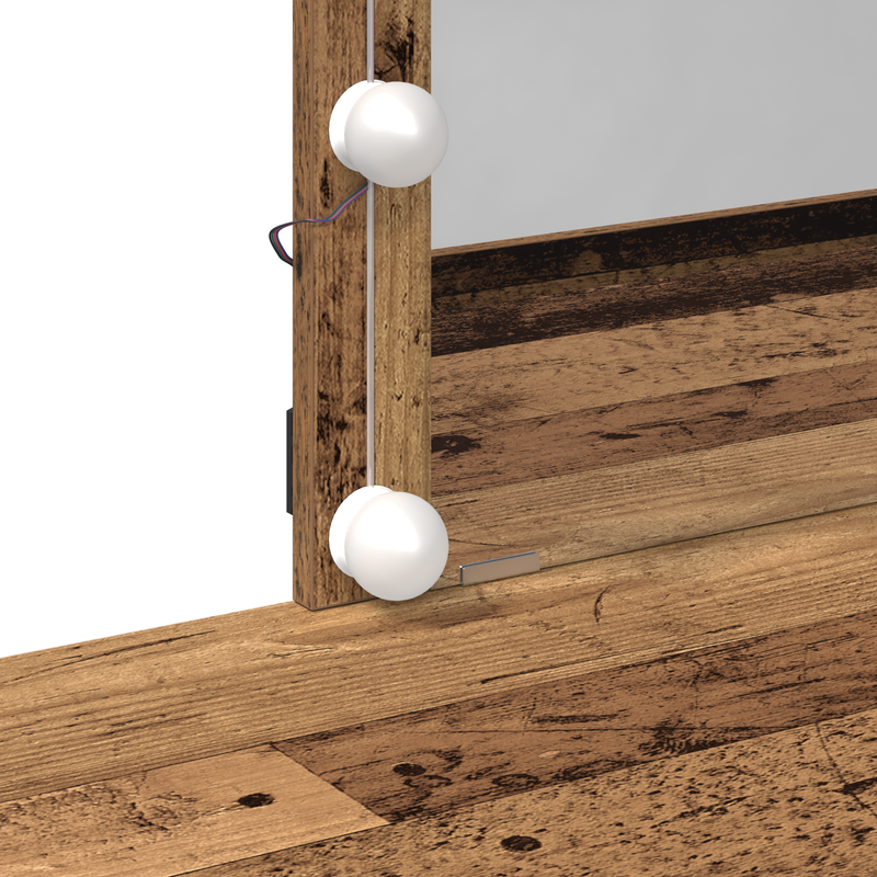 vidaXL Öltöztetőasztal fiókkal Öreg fa 100 x 40 x 130 cm Faanyag