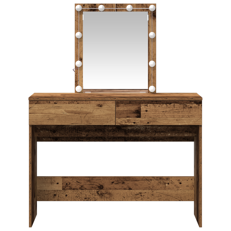 vidaXL Öltöztetőasztal fiókkal Öreg fa 100 x 40 x 130 cm Faanyag