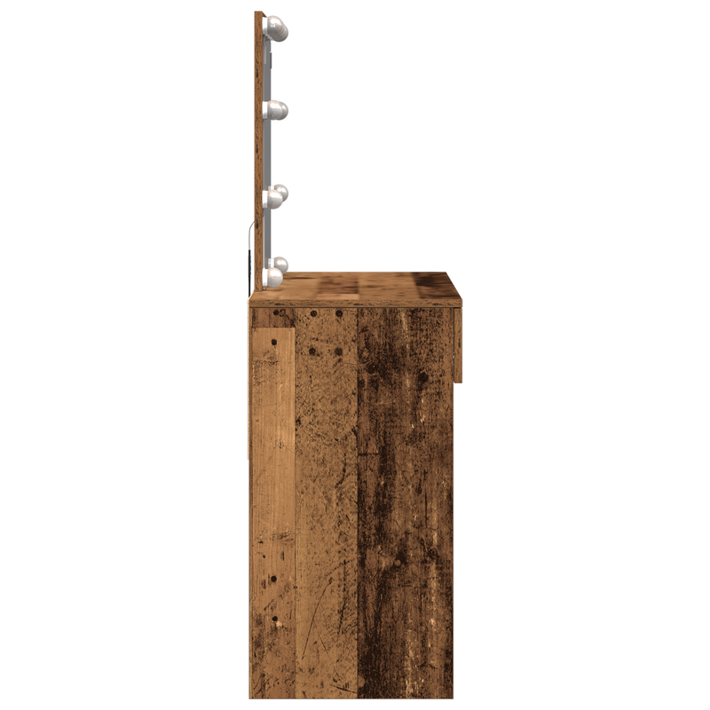 vidaXL Öltöztetőasztal fiókkal Öreg fa 100 x 40 x 130 cm Faanyag