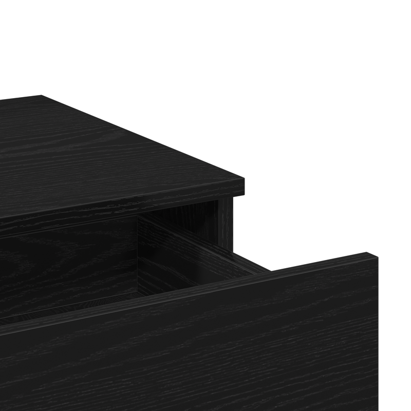 vidaXL Öltöztetőasztal fiókkal Musta tammi 100 x 40 x 130 cm Faanyag