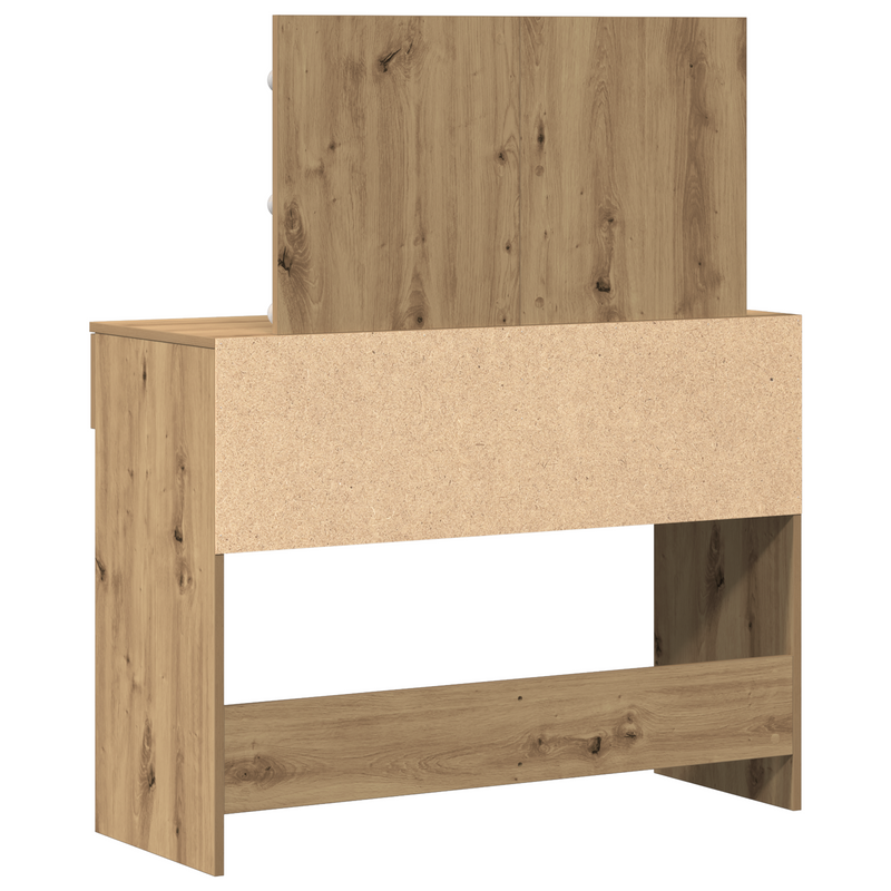 vidaXL Sminkasztal fiókkal kézműves tölgy 100 x 40 x 120 cm Faanyag
