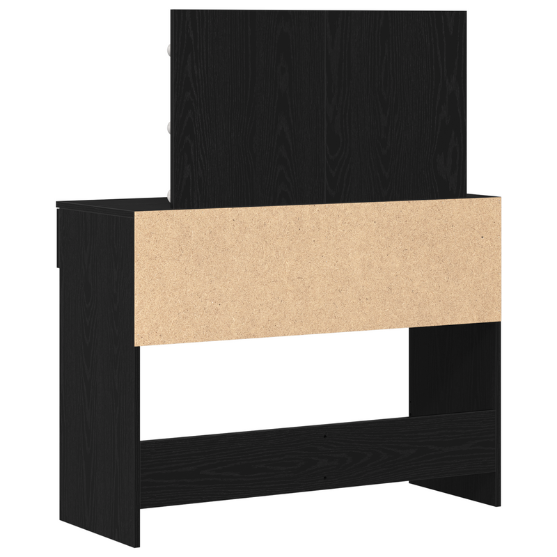 vidaXL Sminkasztal fiókkal Musta tammi 100 x 40 x 120 cm Faanyag