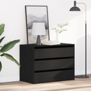 vidaXL Fiókos szekrény fiókkal Fekete 80 x 41 x 58 cm Faanyag
