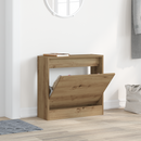 vidaXL Cipőszekrény polcokkal Artisan tölgy 60 x 21 x 57 cm Faanyag