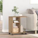 vidaXL Oldalasztal polcokkal kézműves tölgy 50 x 30 x 55 cm Faanyag
