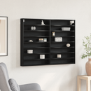 vidaXL Kiállító szekrény Fekete tölgy 100 x 8,5 x 75 cm Faanyag